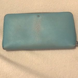 KATE SPADE Tiffany Blu Color Leather Wallet/Clutch